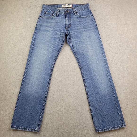 Y2K Levi's 514 Slim Straight Men's 30x30 Distressed Washed Jeans 2000s - Picture 1 of 8
